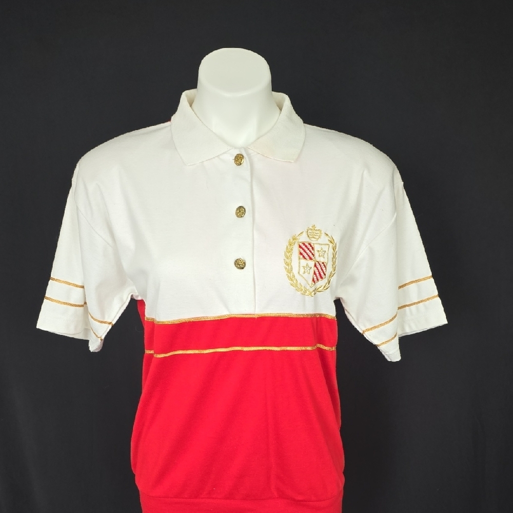 Vintage Polo Shirt - Red and White